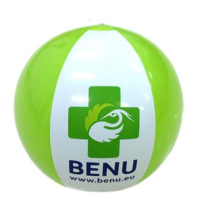 12 inch white green branded beach balls inflatable water balls for promotion