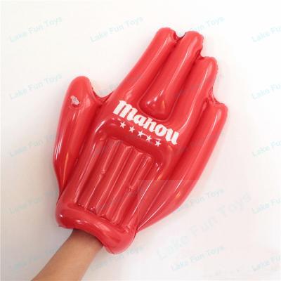 China Promotional inflatable Hand with custom logo red color 