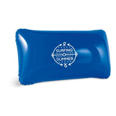 Custom Blue color inflatable beach pillow with Logo 