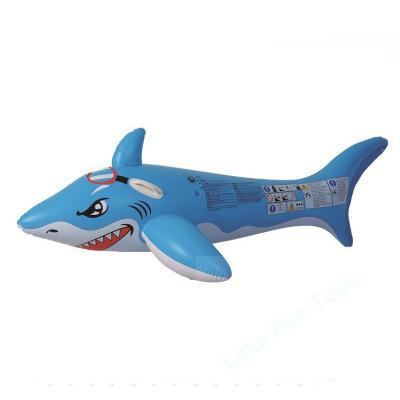 Customized inflatable pool shark floats swimming toys for promotion