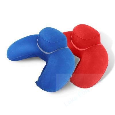 Customized logo Branded inflatable travel neck pillow with head rest China manufacturer 