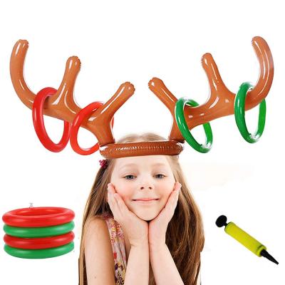 Inflatable Reindeer Antler ring toss Game Inflatable Reindeer Antler Hat with Rings