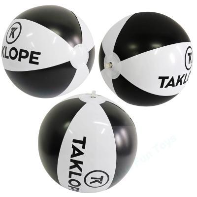 Logo Branded inflatable blow up balls 20 inch black color for Summer Pool 