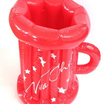  Red color Inflatable beer Mug Cooler drink ice bucket for Parties  