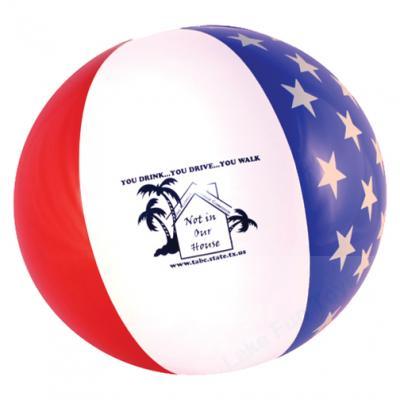 White blue Red custom 3-tones beach balls best for event promotion