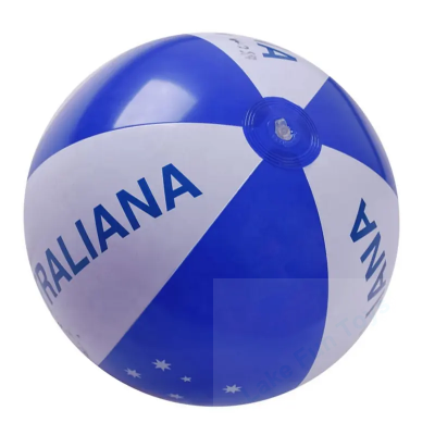 White blue panels logo branded beach balls Alibaba hot sale 
