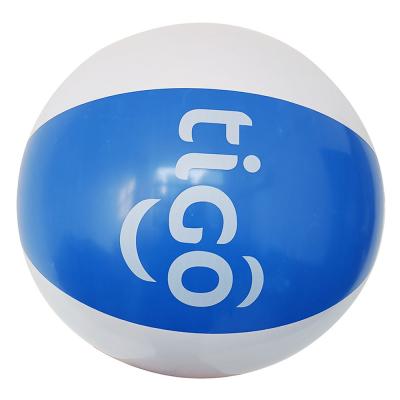 branded beach ball 16inch white blue color China factory