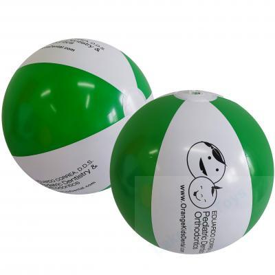 custom branded white green inflatable beach balls fast delivery China manufacturer