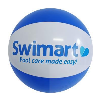 customized logo beach balls blue color 16 inch fast delivery