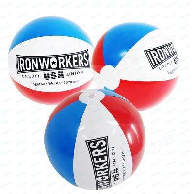 customized logo Braned beach balls 16 inch multi color 
