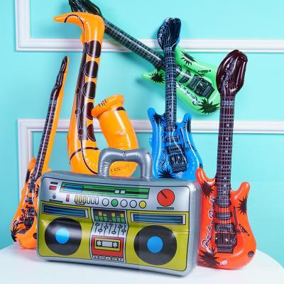 China factory sale inflatable guitar microphone saxophone boom box for party decoration