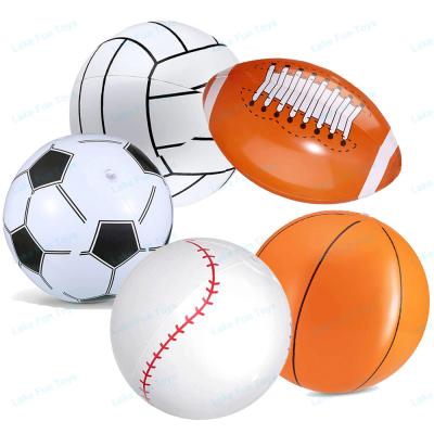 16 inch inflatable sports beach ball football volleyball basketball for Pool game
