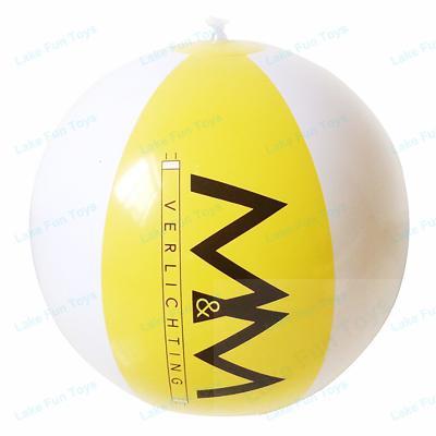 white yellow Custom logo branded beach balls for advertising 